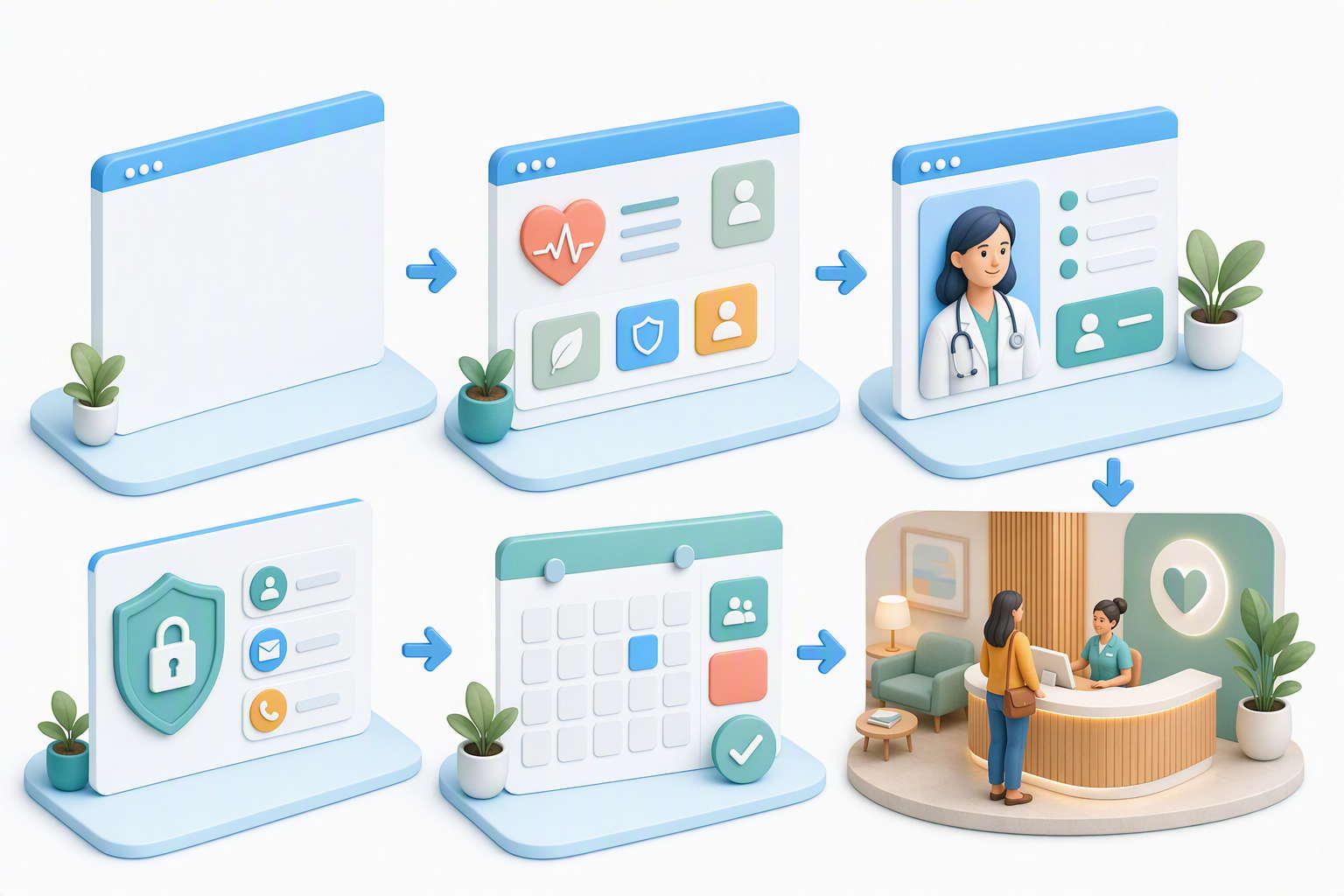 Healthcare Service Page Booking Journey